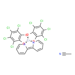 ChemSpider 2D Image | [2-(2(1H)-Pyridinylidene-kappaN)-1,2-dihydropyridinato(2-)-kappaN]{bis[3,4,5,6-tetrachloro-1,2-benzenediolato(2-)-kappa~2~O~1~,O~2~]}chromium - acetonitrile (1:1) | C24H11Cl8CrN3O4