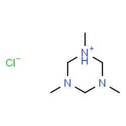 ChemSpider 2D Image | 1,3,5-Trimethyl-1,3,5-triazinan-1-ium chloride | C6H16ClN3