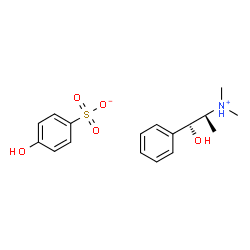 ChemSpider 2D Image | (1R,2S)-1-Hydroxy-N,N-dimethyl-1-phenyl-2-propanaminium 4-hydroxybenzenesulfonate | C17H23NO5S