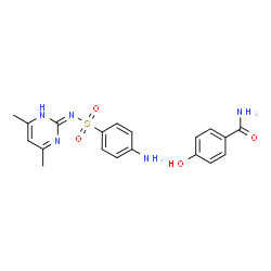 ChemSpider 2D Image | 4-Hydroxybenzamide - 4-amino-N-(4,6-dimethyl-2-pyrimidinyl)benzenesulfonamide (1:1) | C19H21N5O4S