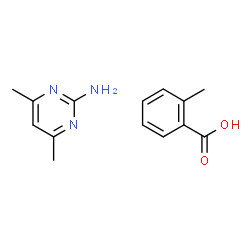 ChemSpider 2D Image | 2-Methylbenzoic acid - 4,6-dimethyl-2-pyrimidinamine (1:1) | C14H17N3O2
