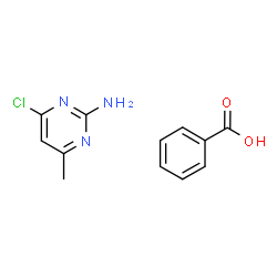 ChemSpider 2D Image | 4-Chloro-6-methyl-2-pyrimidinamine benzoate (1:1) | C12H12ClN3O2