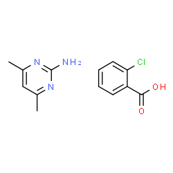 ChemSpider 2D Image | 2-Chlorobenzoic acid - 4,6-dimethyl-2-pyrimidinamine (1:1) | C13H14ClN3O2
