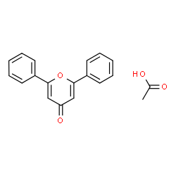 ChemSpider 2D Image | 2,6-Diphenyl-4H-pyran-4-one - acetic acid (1:1) | C19H16O4