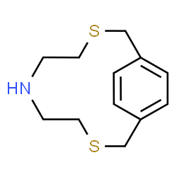 ChemSpider 2D Image | 3,9-Dithia-6-azabicyclo[9.2.2]pentadeca-1(13),11,14-triene | C12H17NS2