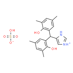 ChemSpider 2D Image | 4-[Bis(2-hydroxy-3,5-dimethylphenyl)methyl]-1H-imidazol-1-ium hydrogen sulfate | C20H24N2O6S