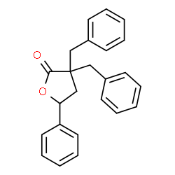 ChemSpider 2D Image | 3,3-Dibenzyl-5-phenyldihydro-2(3H)-furanone | C24H22O2