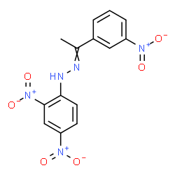 ChemSpider 2D Image | 1-(2,4-Dinitrophenyl)-2-[1-(3-nitrophenyl)ethylidene]hydrazine | C14H11N5O6