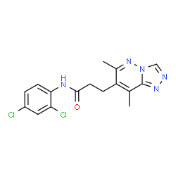 ChemSpider 2D Image | N-(2,4-Dichlorophenyl)-3-(6,8-dimethyl[1,2,4]triazolo[4,3-b]pyridazin-7-yl)propanamide | C16H15Cl2N5O