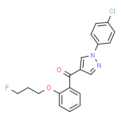 ChemSpider 2D Image | [1-(4-Chlorophenyl)-1H-pyrazol-4-yl][2-(3-fluoropropoxy)phenyl]methanone | C19H16ClFN2O2