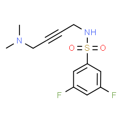 ChemSpider 2D Image | N-[4-(Dimethylamino)-2-butyn-1-yl]-3,5-difluorobenzenesulfonamide | C12H14F2N2O2S