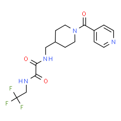 ChemSpider 2D Image | N-[(1-Isonicotinoyl-4-piperidinyl)methyl]-N'-(2,2,2-trifluoroethyl)ethanediamide | C16H19F3N4O3