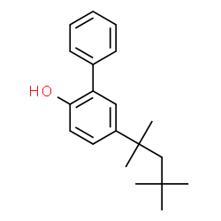 ChemSpider 2D Image | 5-(2,4,4-Trimethyl-2-pentanyl)-2-biphenylol | C20H26O