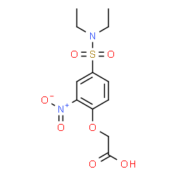 ChemSpider 2D Image | [4-(Diethylsulfamoyl)-2-nitrophenoxy]acetic acid | C12H16N2O7S