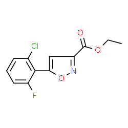 ChemSpider 2D Image | Ethyl 5-(2-chloro-6-fluorophenyl)-1,2-oxazole-3-carboxylate | C12H9ClFNO3