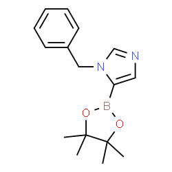 ChemSpider 2D Image | 1-Benzyl-5-(4,4,5,5-tetramethyl-1,3,2-dioxaborolan-2-yl)-1H-imidazole | C16H21BN2O2