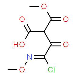 ChemSpider 2D Image | (4Z)-4-Chloro-2-(methoxycarbonyl)-4-(methoxyimino)-3-oxobutanoic acid | C7H8ClNO6