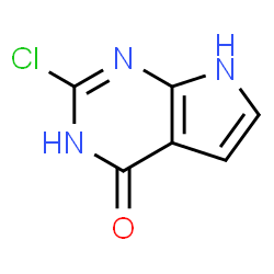 ChemSpider 2D Image | 2-Chloro-1,7-dihydro-4H-pyrrolo[2,3-d]pyrimidin-4-one | C6H4ClN3O