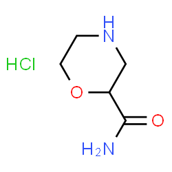 ChemSpider 2D Image | Morpholine-2-carboxamide hydrochloride | C5H11ClN2O2