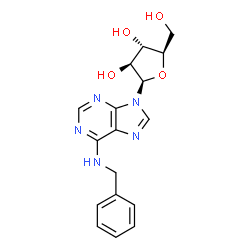 ChemSpider 2D Image | 9-(beta-D-Arabinofuranosyl)-N-benzyl-9H-purin-6-amine | C17H19N5O4