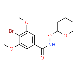 ChemSpider 2D Image | 4-Bromo-3,5-dimethoxy-N-(tetrahydro-2H-pyran-2-yloxy)benzamide | C14H18BrNO5