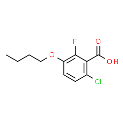 ChemSpider 2D Image | 3-Butoxy-6-chloro-2-fluorobenzoic acid | C11H12ClFO3