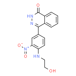 ChemSpider 2D Image | 4-{4-[(2-Hydroxyethyl)amino]-3-nitrophenyl}-1(2H)-phthalazinone | C16H14N4O4