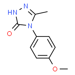 ChemSpider 2D Image | 4-(4-methoxyphenyl)-3-methyl-1H-1,2,4-triazol-5(4H)-one | C10H11N3O2