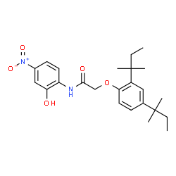 ChemSpider 2D Image | 2-[2,4-Bis(2-methyl-2-butanyl)phenoxy]-N-(2-hydroxy-4-nitrophenyl)acetamide | C24H32N2O5