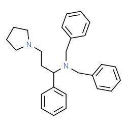 ChemSpider 2D Image | N,N-Dibenzyl-1-phenyl-3-(1-pyrrolidinyl)-1-propanamine | C27H32N2