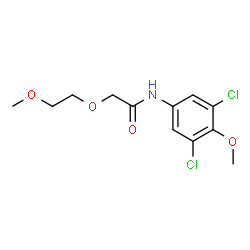 ChemSpider 2D Image | N-(3,5-Dichloro-4-methoxyphenyl)-2-(2-methoxyethoxy)acetamide | C12H15Cl2NO4