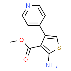 ChemSpider 2D Image | Methyl 2-amino-4-pyridin-4-ylthiophene-3-carboxylate | C11H10N2O2S