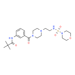 ChemSpider 2D Image | 2,2-Dimethyl-N-{3-[(4-{2-[(4-morpholinylsulfonyl)amino]ethyl}-1-piperazinyl)carbonyl]phenyl}propanamide | C22H35N5O5S