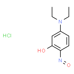 ChemSpider 2D Image | 5-(Diethylamino)-2-nitrosophenol hydrochloride | C10H15ClN2O2
