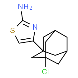 ChemSpider 2D Image | 4-(3-chloro-1-adamantyl)-1,3-thiazol-2-amine | C13H17ClN2S