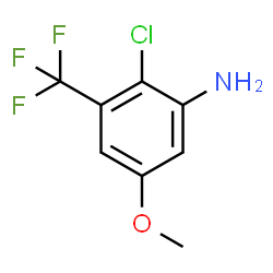 ChemSpider 2D Image | 2-Chloro-5-methoxy-3-(trifluoromethyl)aniline | C8H7ClF3NO