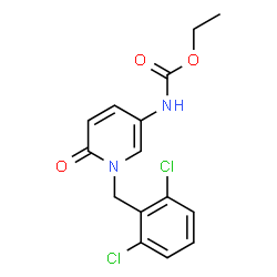 ChemSpider 2D Image | Ethyl [1-(2,6-dichlorobenzyl)-6-oxo-1,6-dihydro-3-pyridinyl]carbamate | C15H14Cl2N2O3