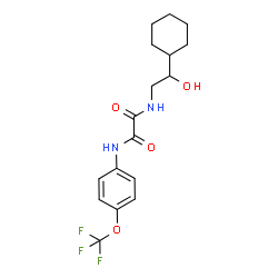 ChemSpider 2D Image | N-(2-Cyclohexyl-2-hydroxyethyl)-N'-[4-(trifluoromethoxy)phenyl]ethanediamide | C17H21F3N2O4
