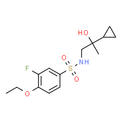 ChemSpider 2D Image | N-(2-Cyclopropyl-2-hydroxypropyl)-4-ethoxy-3-fluorobenzenesulfonamide | C14H20FNO4S