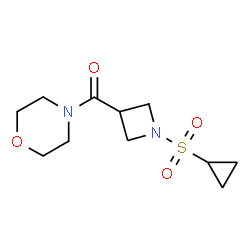 ChemSpider 2D Image | [1-(Cyclopropylsulfonyl)-3-azetidinyl](4-morpholinyl)methanone | C11H18N2O4S