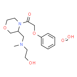 ChemSpider 2D Image | Formic acid - 1-(3-{[(2-hydroxyethyl)(methyl)amino]methyl}-4-morpholinyl)-2-phenoxyethanone (1:1) | C17H26N2O6