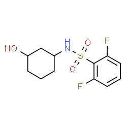 ChemSpider 2D Image | 2,6-Difluoro-N-(3-hydroxycyclohexyl)benzenesulfonamide | C12H15F2NO3S