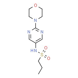 ChemSpider 2D Image | N-[2-(4-Morpholinyl)-5-pyrimidinyl]-1-propanesulfonamide | C11H18N4O3S