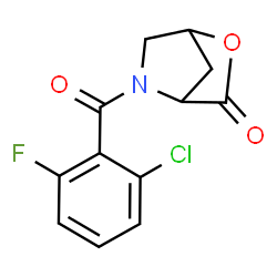 ChemSpider 2D Image | 5-(2-Chloro-6-fluorobenzoyl)-2-oxa-5-azabicyclo[2.2.1]heptan-3-one | C12H9ClFNO3