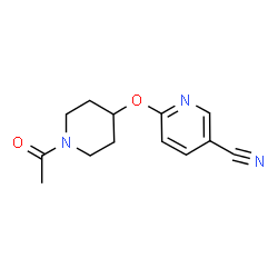 ChemSpider 2D Image | 6-[(1-Acetyl-4-piperidinyl)oxy]nicotinonitrile | C13H15N3O2