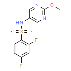 ChemSpider 2D Image | 2,4-Difluoro-N-(2-methoxy-5-pyrimidinyl)benzenesulfonamide | C11H9F2N3O3S