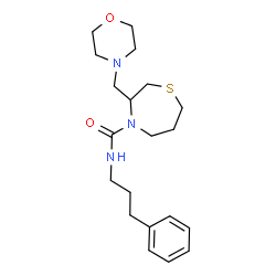 ChemSpider 2D Image | 3-(4-Morpholinylmethyl)-N-(3-phenylpropyl)-1,4-thiazepane-4-carboxamide | C20H31N3O2S