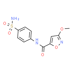 ChemSpider 2D Image | 3-Methoxy-N-(4-sulfamoylphenyl)-1,2-oxazole-5-carboxamide | C11H11N3O5S