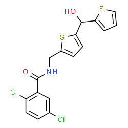 ChemSpider 2D Image | 2,5-Dichloro-N-({5-[hydroxy(2-thienyl)methyl]-2-thienyl}methyl)benzamide | C17H13Cl2NO2S2