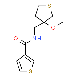 ChemSpider 2D Image | N-[(3-Methoxytetrahydro-3-thiophenyl)methyl]-3-thiophenecarboxamide | C11H15NO2S2